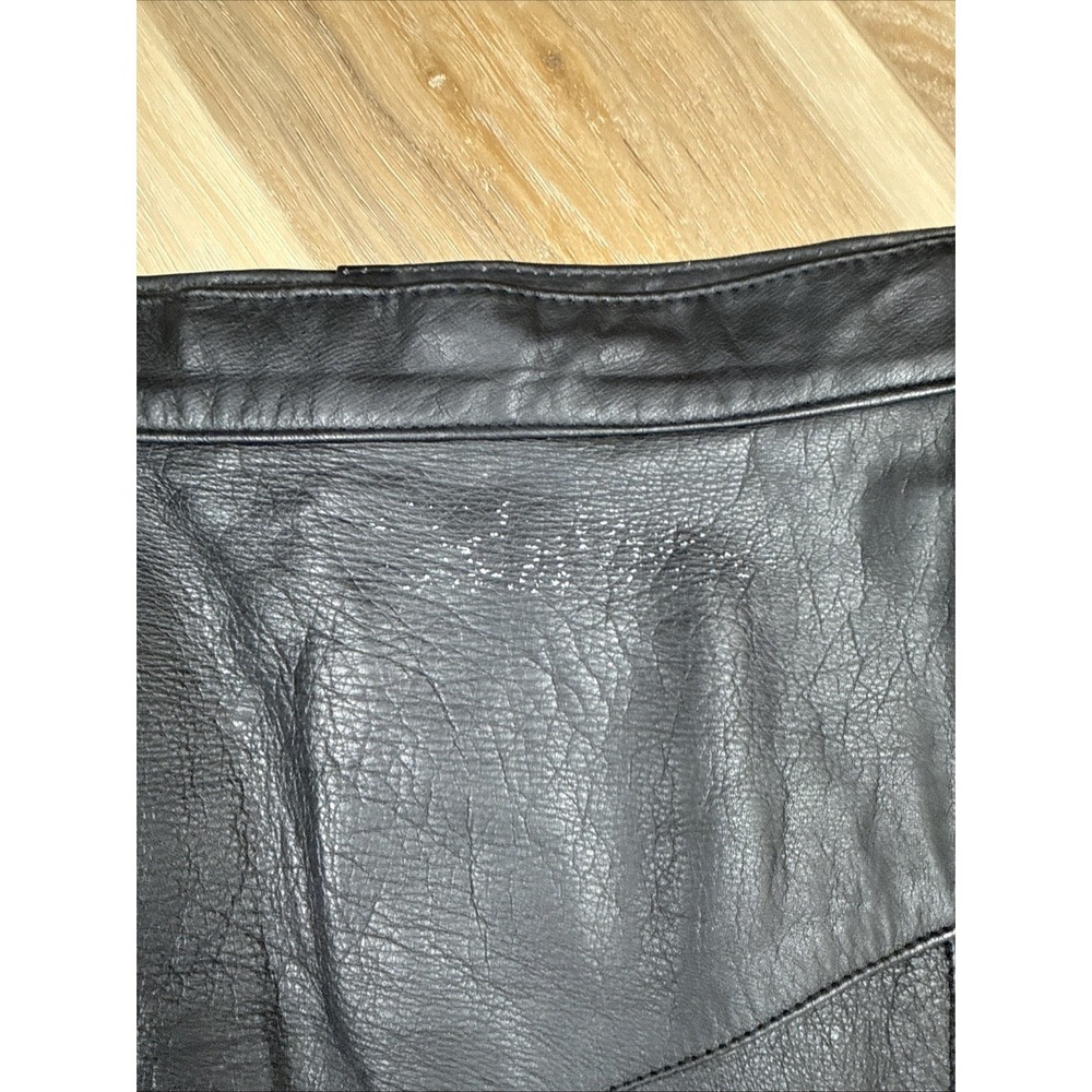 Vintage Women's‎ Black Leather Pencil Skirt - Picture 5 of 5